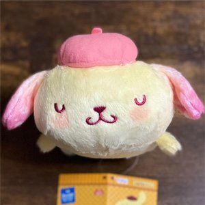 Pompompurin Sakura Laying Down Plush